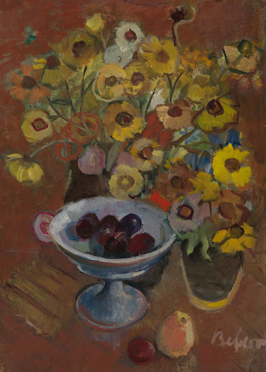 Still life with plums