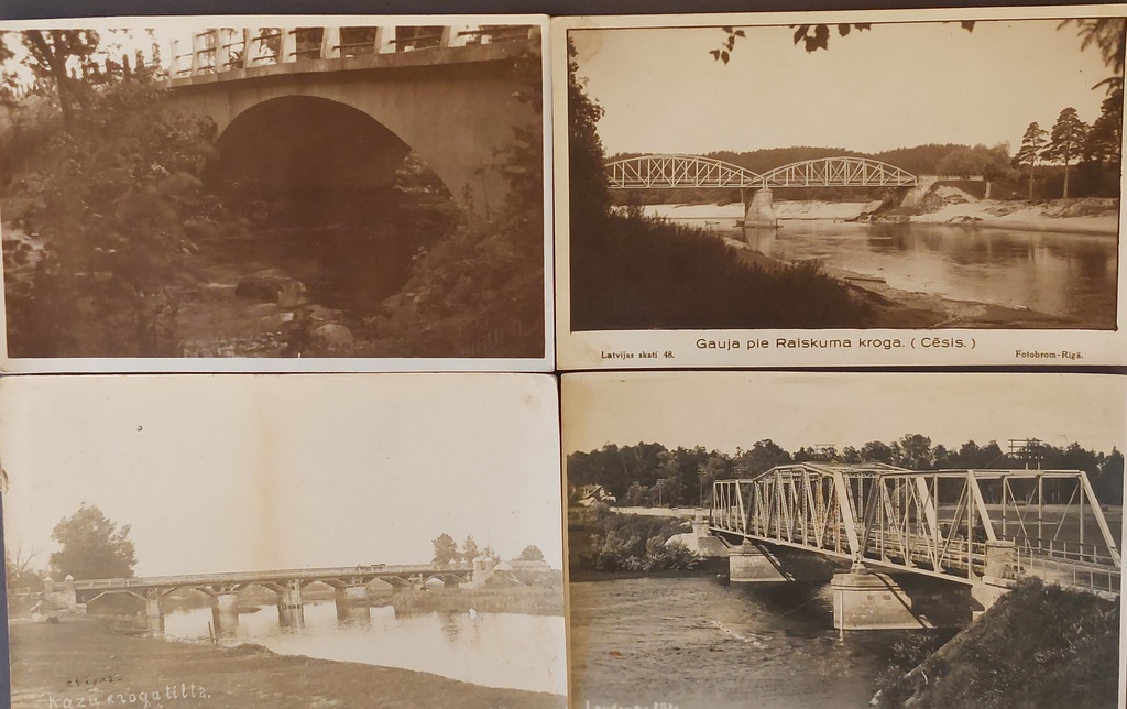 4 photos LATVIA BRIDGES 1930-32.