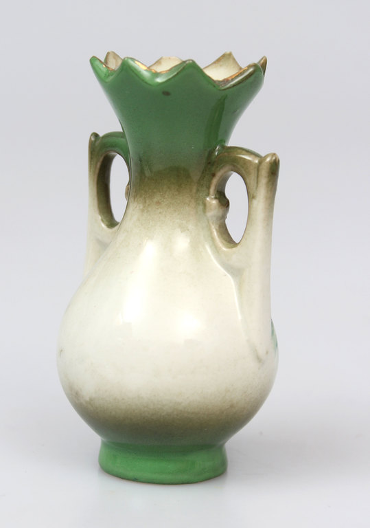 Jugendstil vase with a football motif