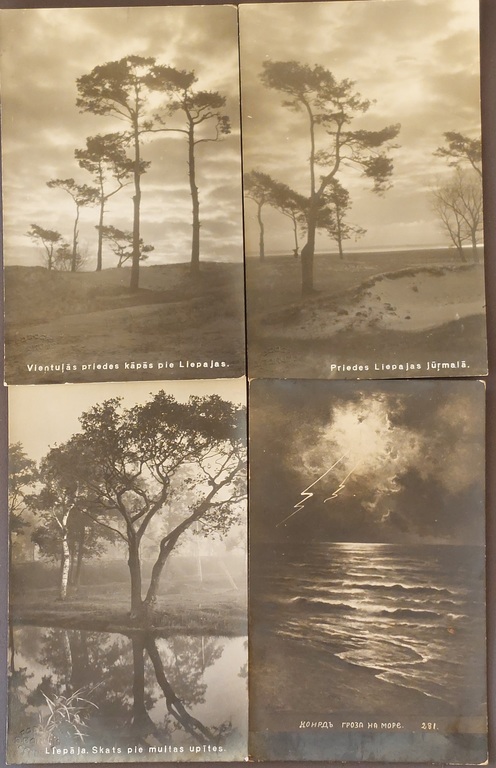 4 fotogrāfijas Liepājas skati 1929 g