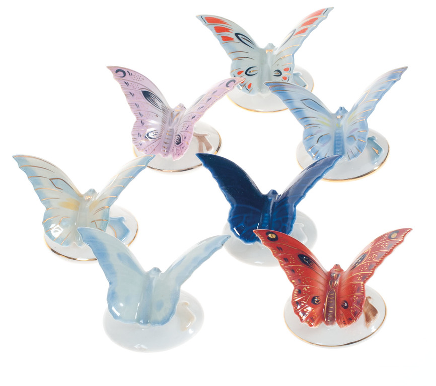 Porcelain butterfly collection 7 pcs.