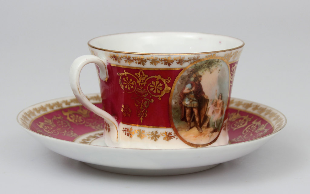 Porcelain cup and saucer
