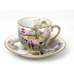 Porcelain cup with saucer