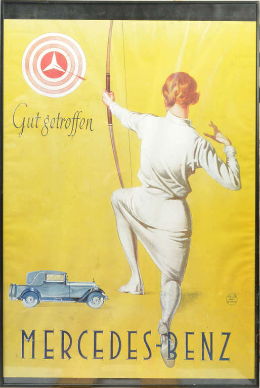 Рекламный плакат Мерседес Бенц