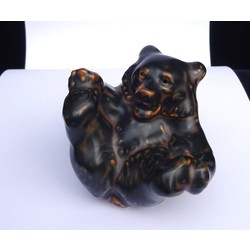 Porcelain bear figure, designed by Knud Khyn, Royal Copenhagen