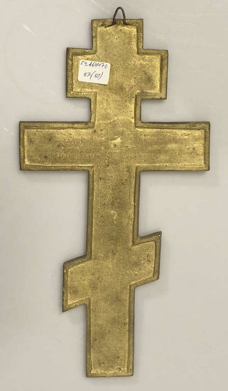 Крест иконный бронзовый с позолотой