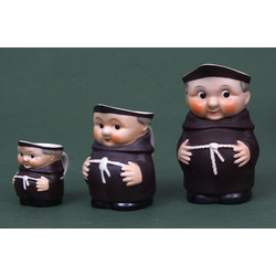 A set of creamers Three monks