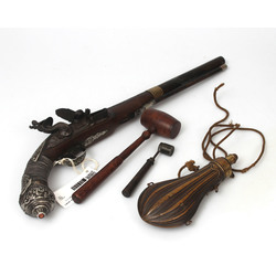 Musket with accessories