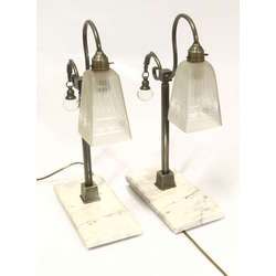 Art deco electric table lamps (2 pcs.)