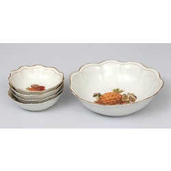 Jessen porcelain fruit bowls (5 pieces)