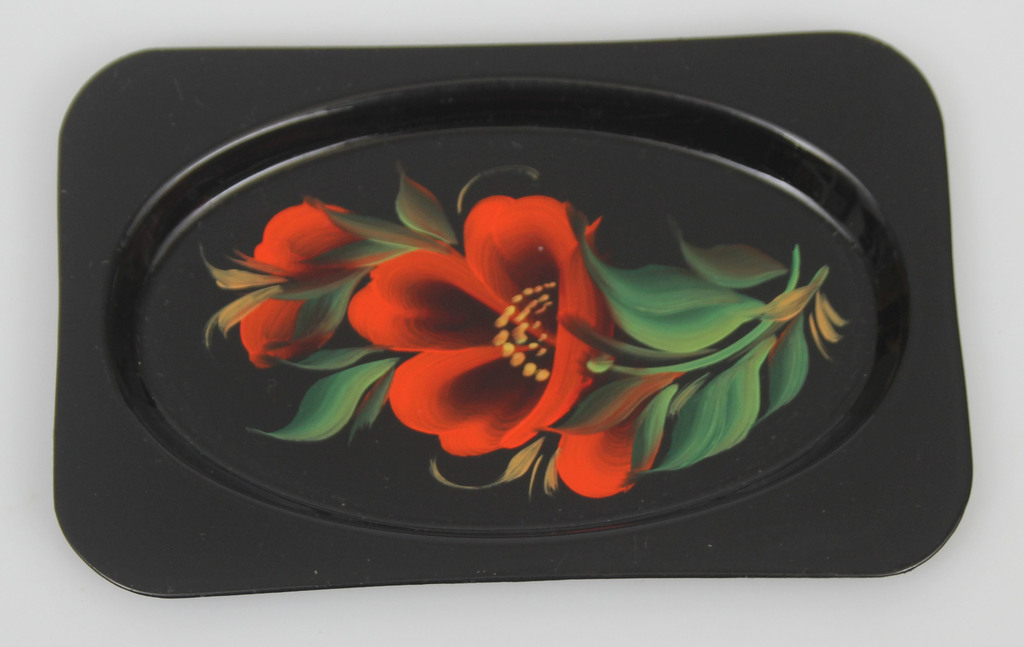 Six metal trays with Ural paintings