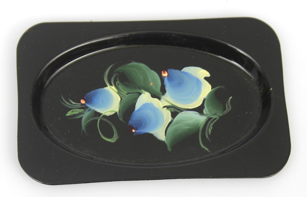 Six metal trays with Ural paintings