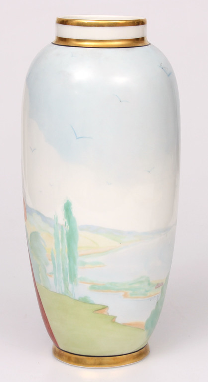 Porcelain vase with painting 