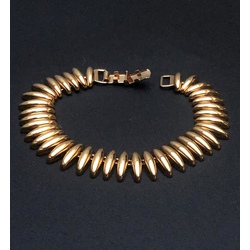 NAPIER Cleopatra bracelet 1980, New York, high quality 18k gold plating.