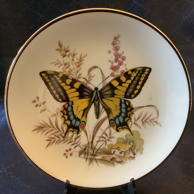 Thomas, Germany, saucers with butterflies 6 pcs. Collectible.