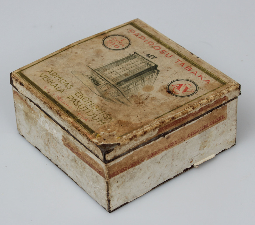 Коробка/шкатулка металлическая ''Papirosu tabaka''
