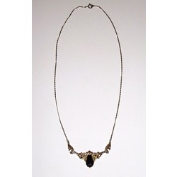Silver necklace in art deco style