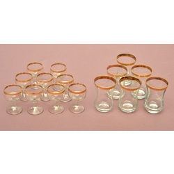 Set of glasses for strong drinks (9+6 pcs.)