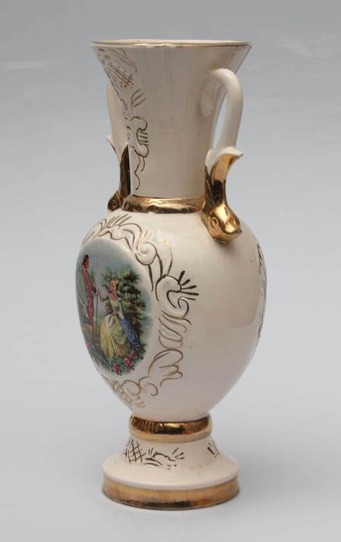 Porcelain vase with handles