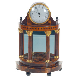 Swedish master Jacob Koch's mahogany fireplace clock