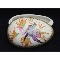 Porcelain box/chest with lid ''Bird''
