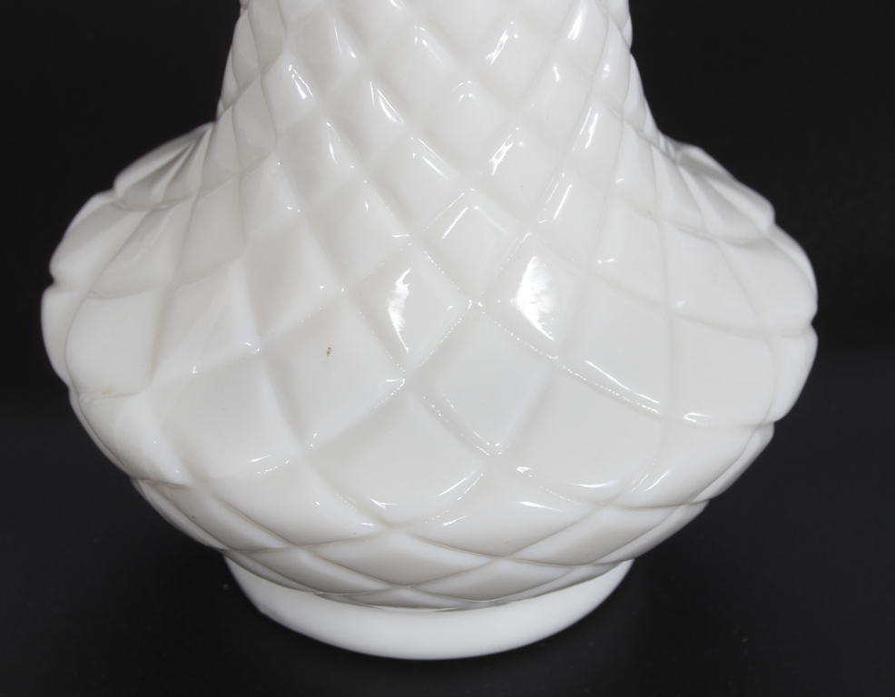 Milk glass vase