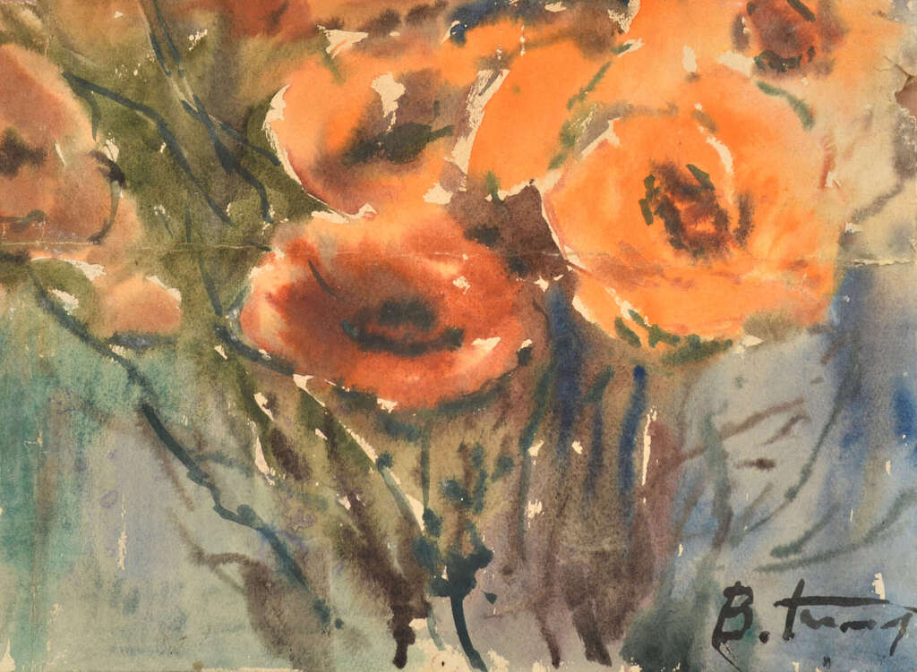 Still life with poppies