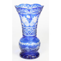 Colored glass vase