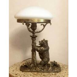 Bronze table lamp Bear