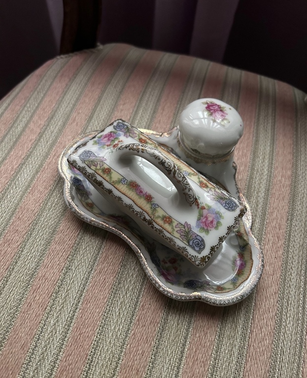 Vācija Erdmann  Schlegelmilch porcelāna tintnīcas komplekts  