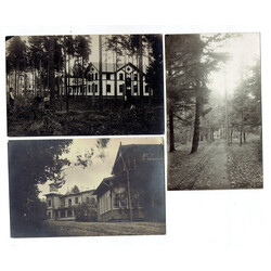 3 postcards - Latvian sanatoriums and their surroundings