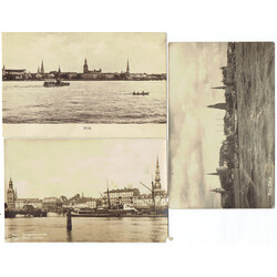 3 postcards - panorama of Riga