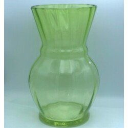 Uranium glass colored vase