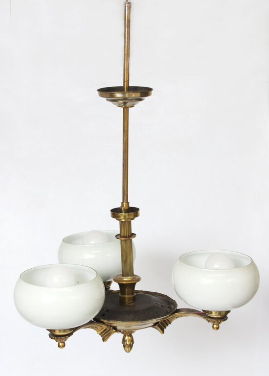 Three-domed ceiling lamp