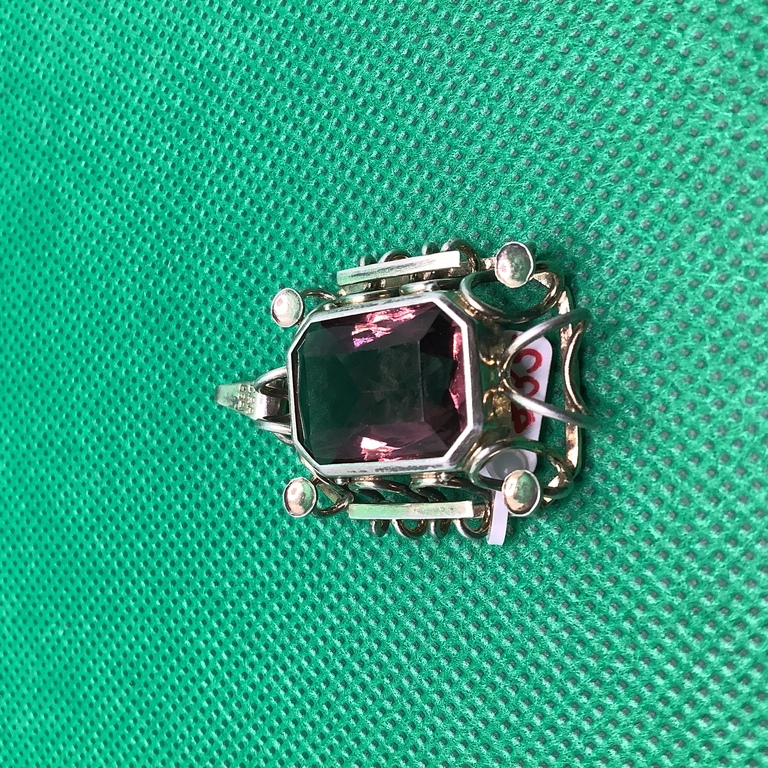 Large pendant with amethyst.Silver,Biedermeer.Antique in excellent condition.