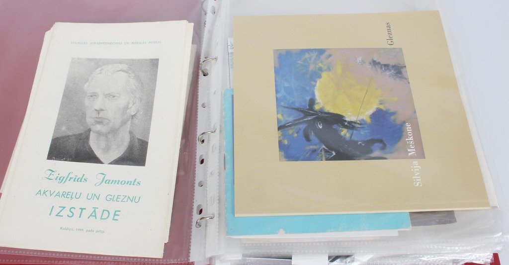 Folder with watercolorist exhibition catalogs 33 pcs.