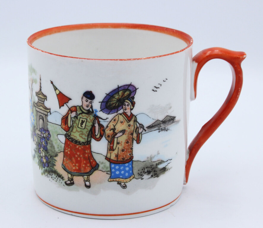 Porcelain cup Chinese scene