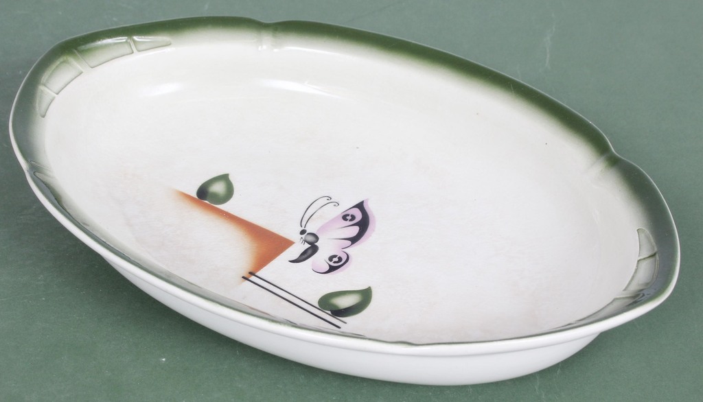 Art deco style faience plate