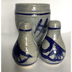 Old Bavarian set, salt, pepper, napkin cup, 1940