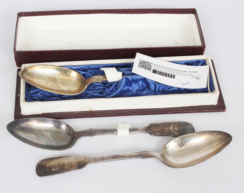 Silver spoons - a gift (3 pcs.) with a box