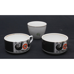 Riga porcelain cups 3 pcs.