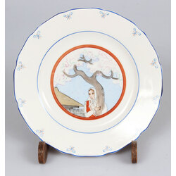 Painted porcelain plate  