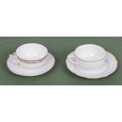 Porcelain cups with saucers 2 pcs. by 2