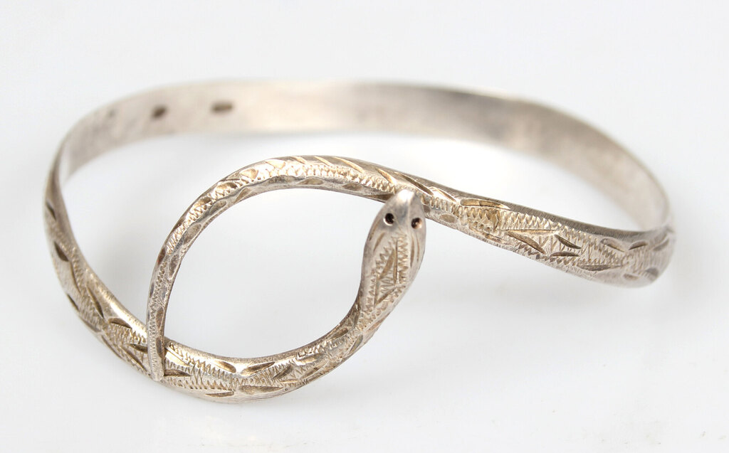 Silver bracelet Snake