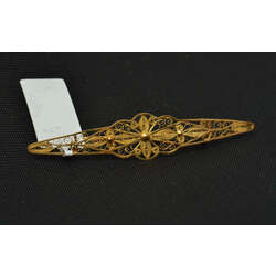 Filigree art nouveau gold brooch