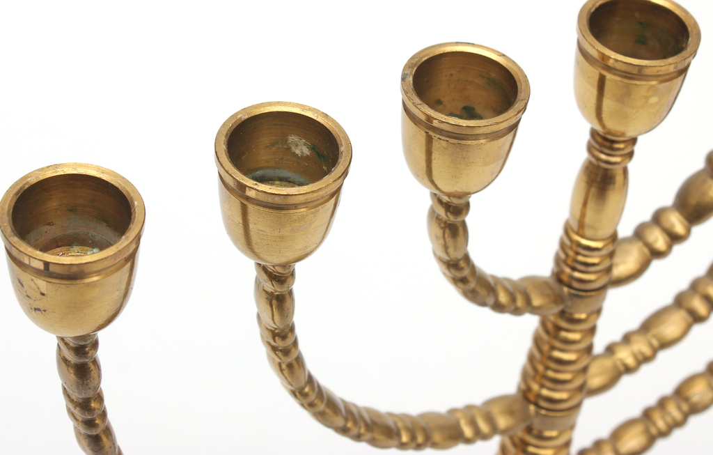 Bronze Candlestick Menorah