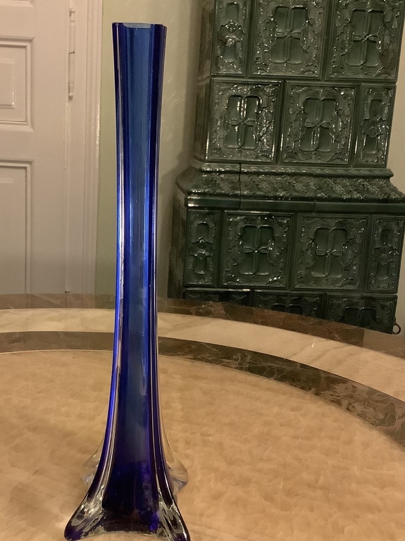 Vase Berts, Ilguciems, cobalt glass. The beginning of the last century.