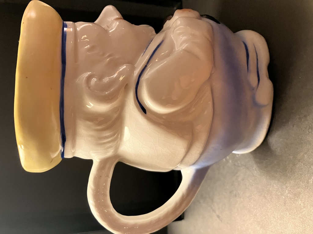 porcelain milk jug sailor with pipe