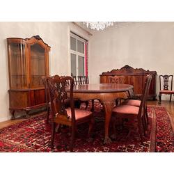 English Rococo Chippendale type Mahogany furniture set