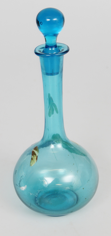 Blue glass decanter